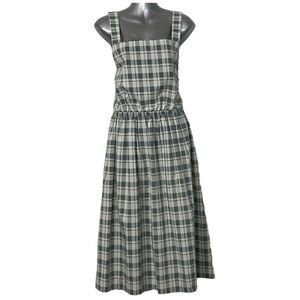 Plaid Bib Style Dress